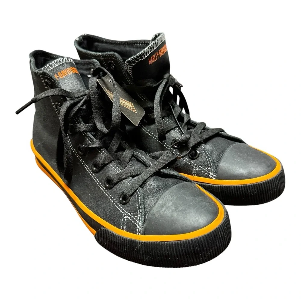 Men’s Harley Davidson Nathan HighTop Bar & Shield Sneaker Tennis Shoe Size 7.5 - Picture 2 of 8